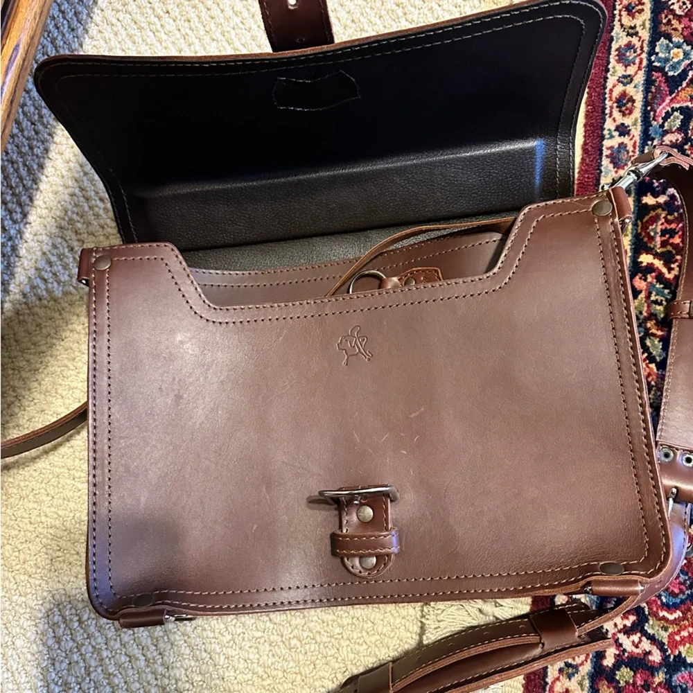 Genuine Leather Brown Briefcase